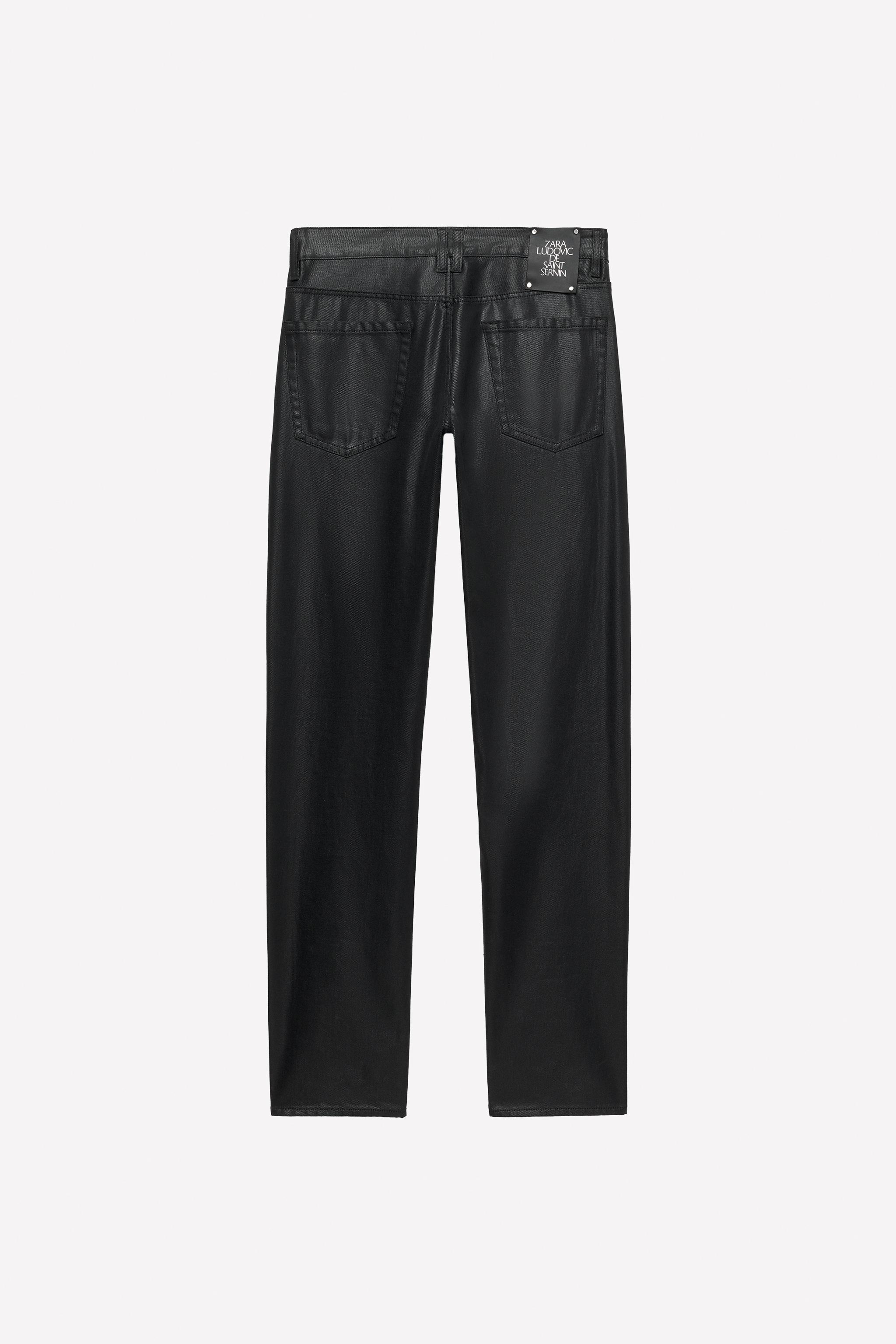 LUDOVIC DE SAINT SERNIN x ZARA WAXED SLIM FIT JEANS